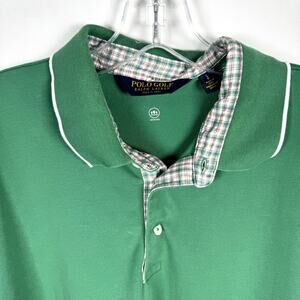 Polo Golf Ralph Lauren Men's Green Sweat Wicking Casual Polo Shirt Size L